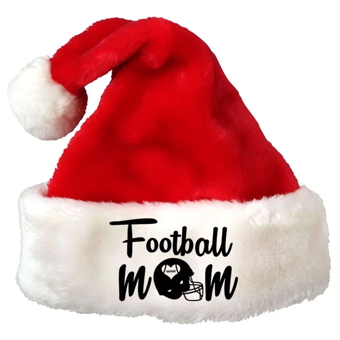 Football Mom Heart Cute Helmet Premium Christmas Santa Hat