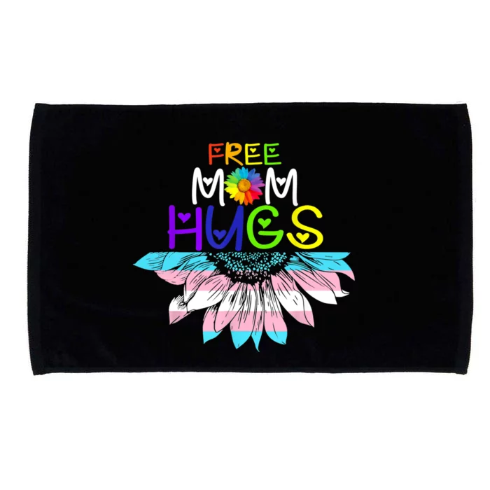 Free Mom Hugs Lgbt Lgbtq Pride Rainbow Sunflower Great Gift Microfiber Hand Towel