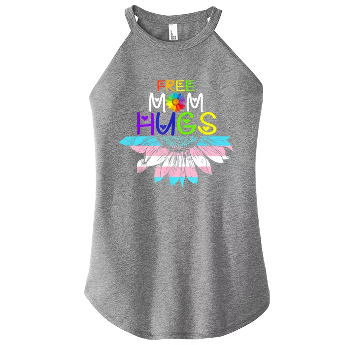 Free Mom Hugs Lgbt Lgbtq Pride Rainbow Sunflower Great Gift Women’s Perfect Tri Rocker Tank