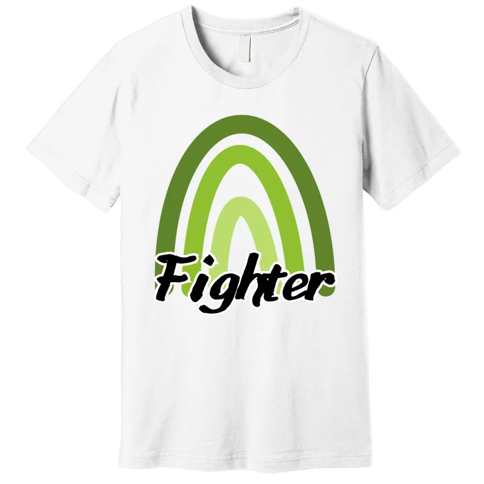 Fighter Mental Health Awareness Rainbow Premium T-Shirt