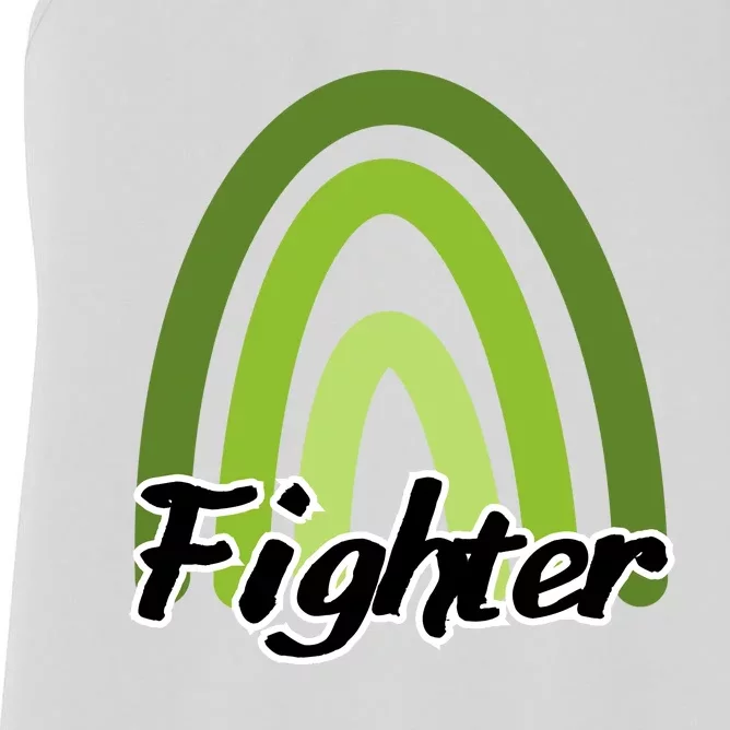 Fighter Mental Health Awareness Rainbow Women's Racerback Tank