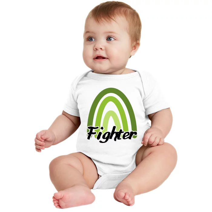 Fighter Mental Health Awareness Rainbow Baby Bodysuit