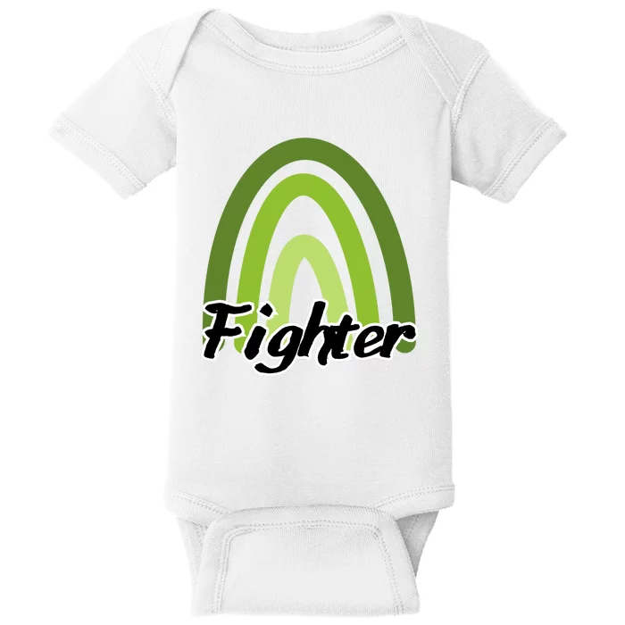 Fighter Mental Health Awareness Rainbow Baby Bodysuit