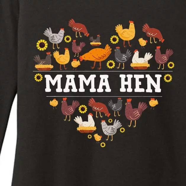 Funny Mama Hen Heart Chicken Mom Chicken Lover Mother's Day Womens CVC Long Sleeve Shirt