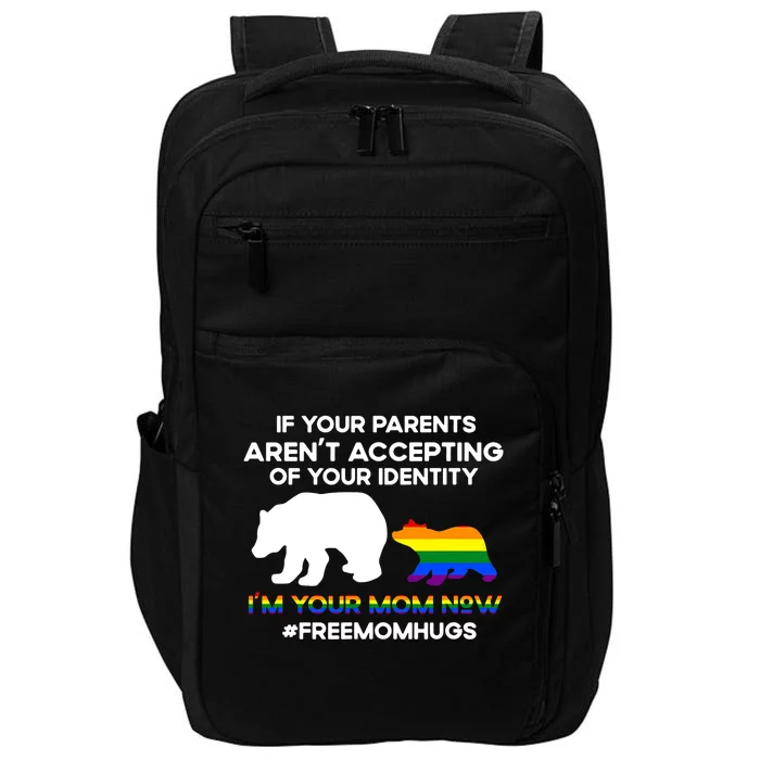 Free Mom Hugs Lgbt Pride Funnys Mama Bear Lgbt Month Impact Tech Backpack