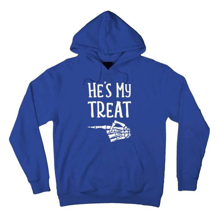 Funny matching he's my treat couples costume halloween hers Tall Hoodie