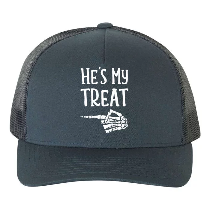 Funny matching he's my treat couples costume halloween hers Yupoong Adult 5-Panel Trucker Hat