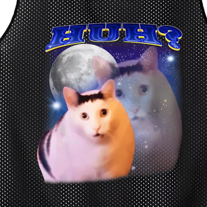 Funny Meme Huh Cat Mesh Reversible Basketball Jersey Tank