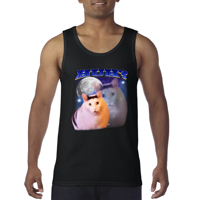 Funny Meme Huh Cat Tank Top