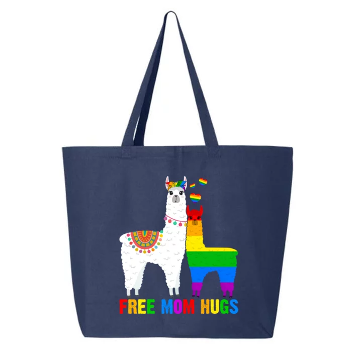 Free Mom Hugs Rainbow Heart Mama Llama Lgbt Pride Month Gift 25L Jumbo Tote