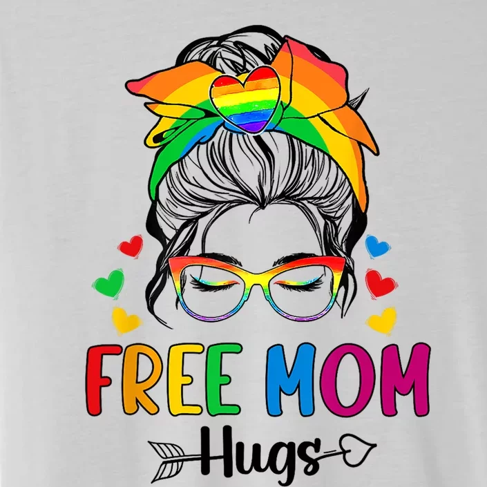 Free Mom Hugs Pride Month ChromaSoft Performance T-Shirt