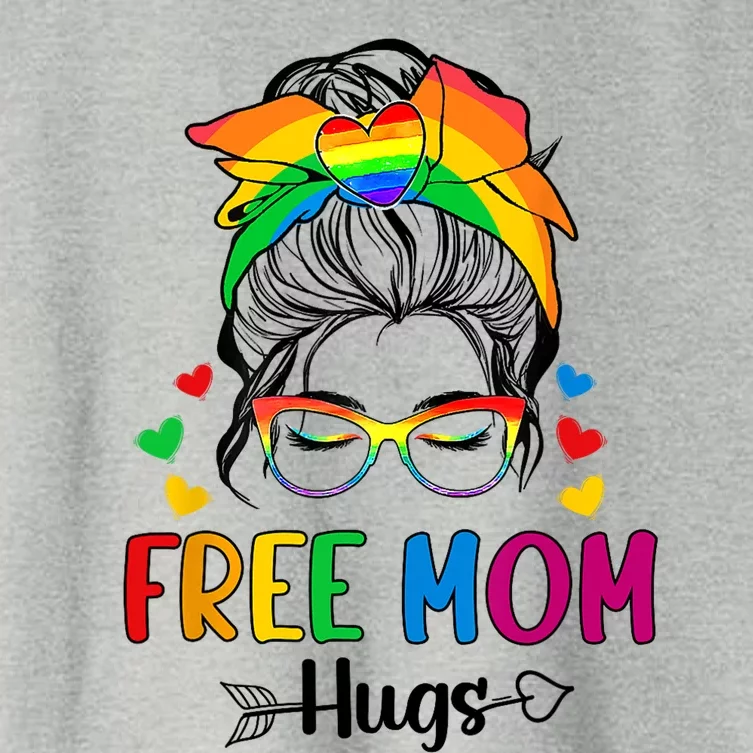 Free Mom Hugs Pride Month Women's Crop Top Tee