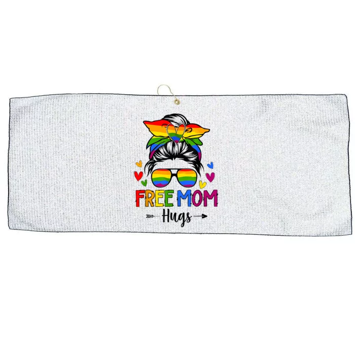 Free Mom Hugs Free Mom Hugs Inclusive Pride LGBTQ Large Microfiber Waffle Golf Towel