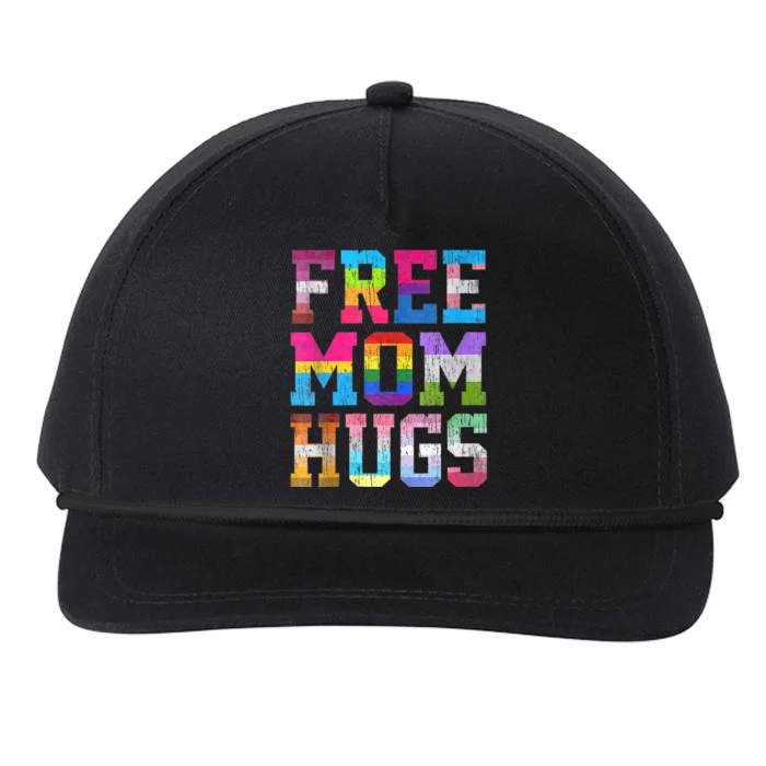 Free Mom Hugs For Pride Month Lgbt MotherS Day Snapback Five-Panel Rope Hat