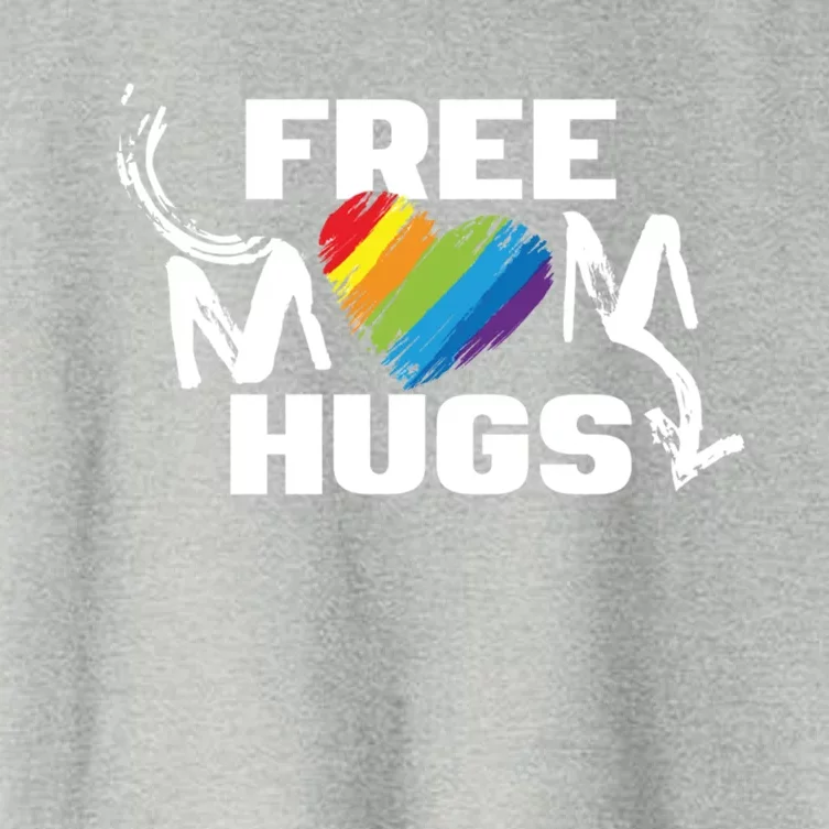 Free Mom Hugs Rainbow Pride Lgbtq Gift Women's Crop Top Tee