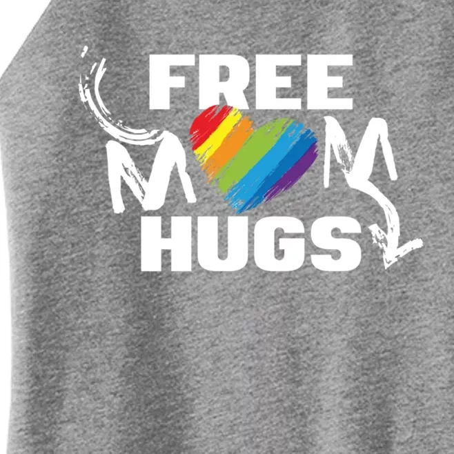 Free Mom Hugs Rainbow Pride Lgbtq Gift Women’s Perfect Tri Rocker Tank