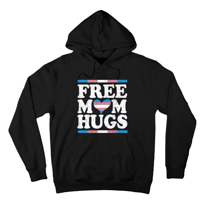 Free Mom Hugs Heart Rainbow Proud Lgbt Hoodie