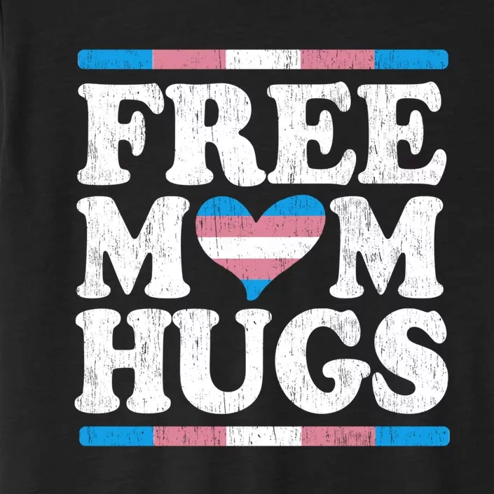 Free Mom Hugs Heart Rainbow Proud Lgbt ChromaSoft Performance T-Shirt