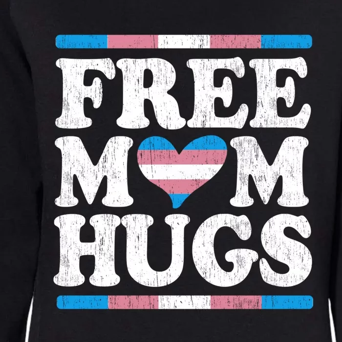 Free Mom Hugs Heart Rainbow Proud Lgbt Womens California Wash Sweatshirt