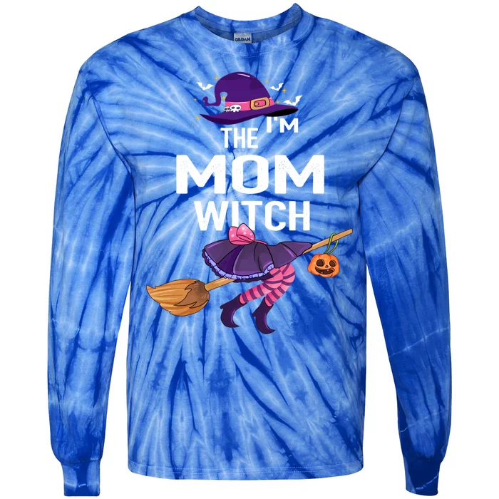 Funny Mommy Halloween Costume Lazy Meaningful Gift Im The Mom Witch Meaningful Tie-Dye Long Sleeve Shirt