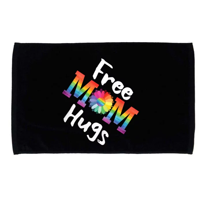 Free Mom Hugs Tee Lgbt Pride Parades Daisy Flower Gift Microfiber Hand Towel