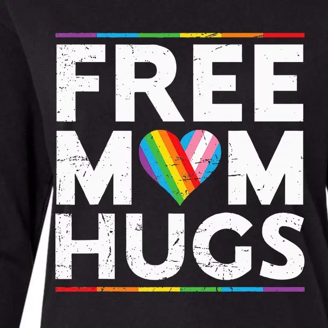 Free Mom Hugs Lgbt Pride Parades Rainbow Flag Womens Cotton Relaxed Long Sleeve T-Shirt