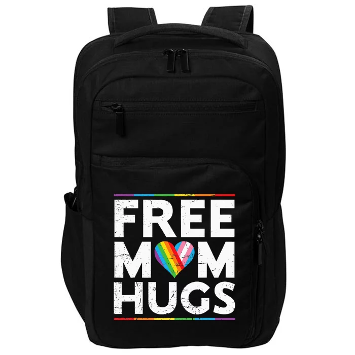 Free Mom Hugs Lgbt Pride Parades Rainbow Flag Impact Tech Backpack