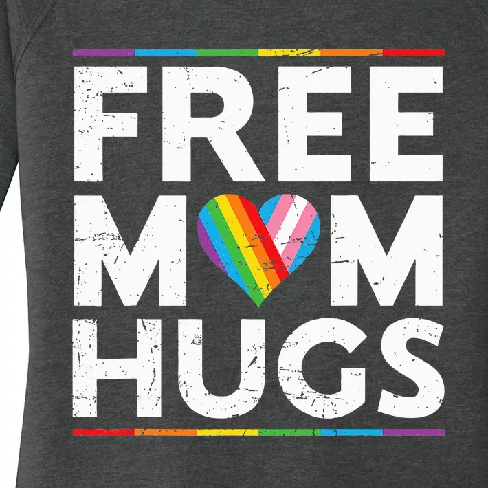 Free Mom Hugs Lgbt Pride Parades Rainbow Flag Women's Perfect Tri Tunic Long Sleeve Shirt