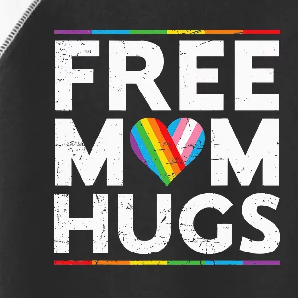 Free Mom Hugs Lgbt Pride Parades Rainbow Flag Toddler Fine Jersey T-Shirt