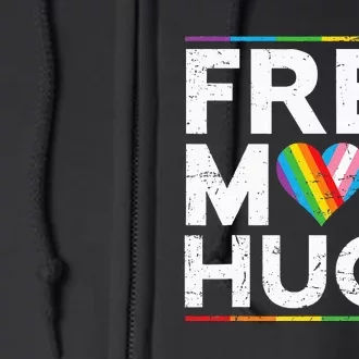 Free Mom Hugs Lgbt Pride Parades Rainbow Flag Full Zip Hoodie