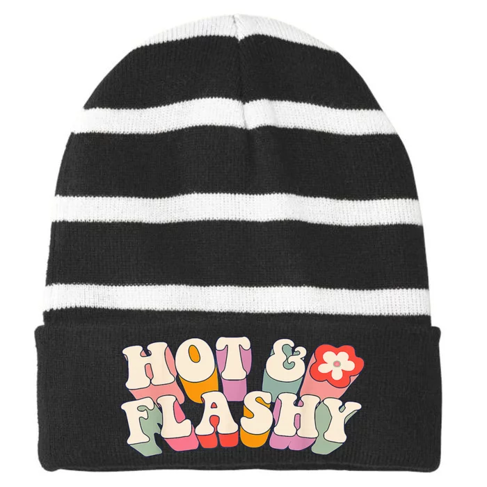 Funny Menopause hot flashes, Striped Beanie with Solid Band