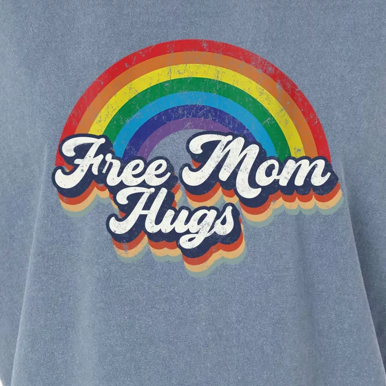 Free Mom Hugs Gift Rainbow Heart Lgbt Pride Month Gift Garment-Dyed Women's Muscle Tee