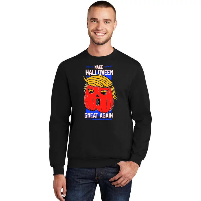 Funny Make Halloween Great Again Trump Pumpkin Sweatshirt