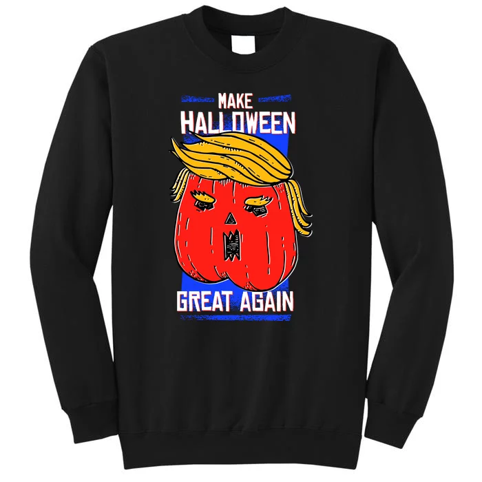 Funny Make Halloween Great Again Trump Pumpkin Sweatshirt