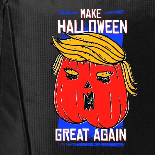 Funny Make Halloween Great Again Trump Pumpkin City Backpack