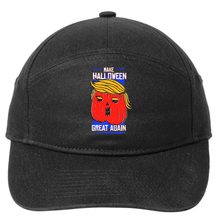 Funny Make Halloween Great Again Trump Pumpkin 7-Panel Snapback Hat