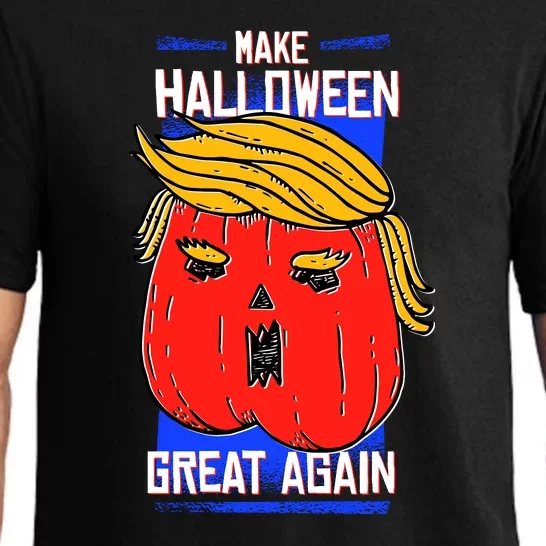 Funny Make Halloween Great Again Trump Pumpkin Pajama Set