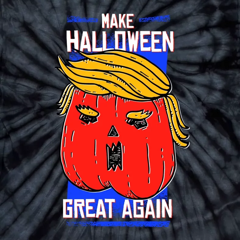 Funny Make Halloween Great Again Trump Pumpkin Tie-Dye T-Shirt