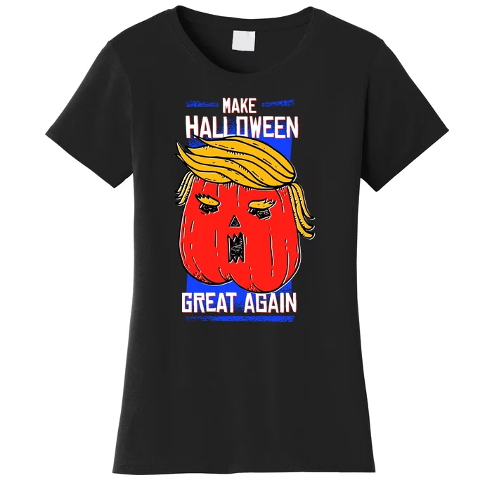 Funny Make Halloween Great Again Trump Pumpkin Women's T-Shirt