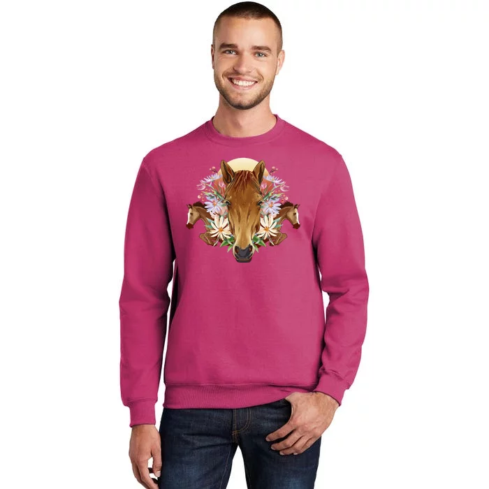 Floral Multi Horse Sweatshirt