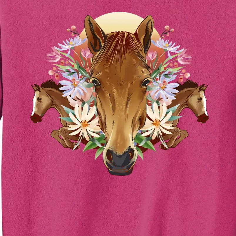 Floral Multi Horse Sweatshirt