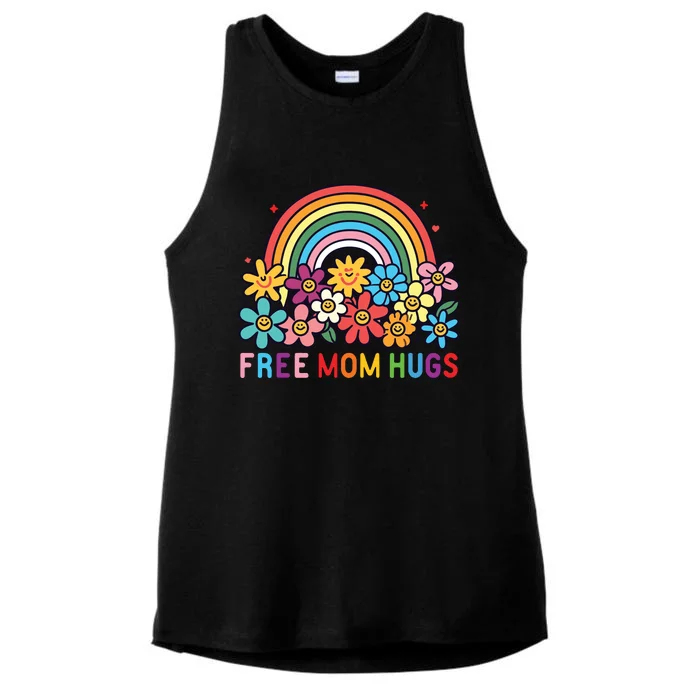 Free Mom Hugs Proud Mom Ladies Tri-Blend Wicking Tank