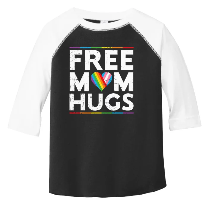 Free Mom Hugs Lgbt Pride Parades Rainbow Toddler Fine Jersey T-Shirt