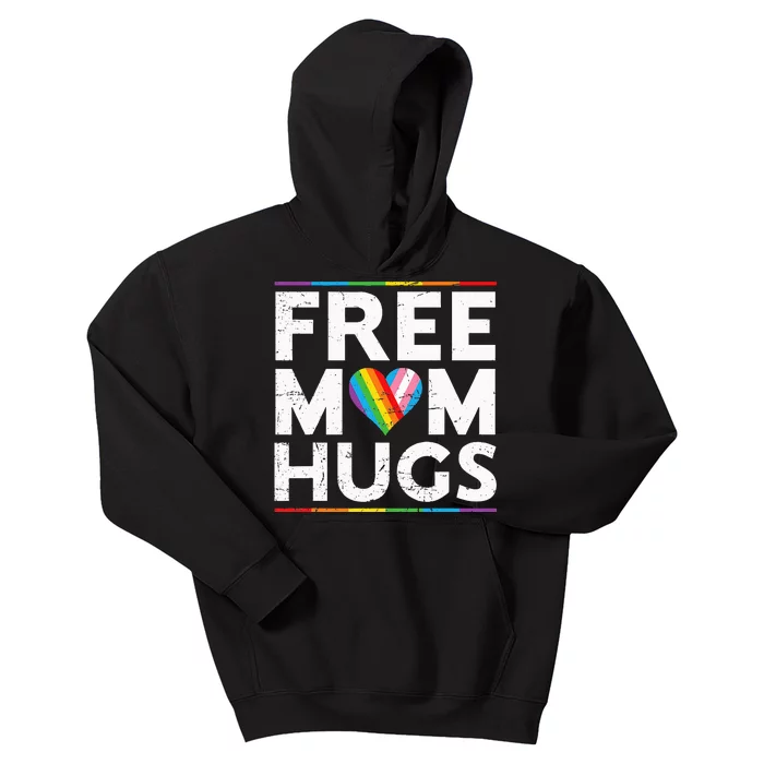 Free Mom Hugs Lgbt Pride Parades Rainbow Kids Hoodie