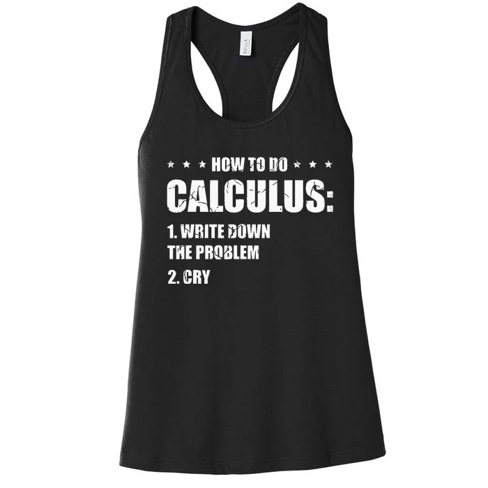 Funny Math How To Do Calculus Funny Algebra Women's Racerback Tank