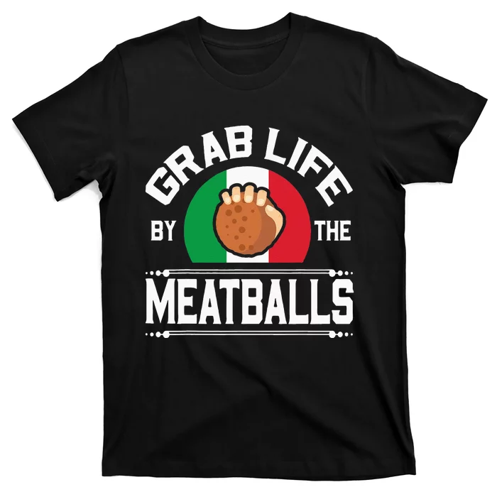 Funny Meatball Italian Food Italy Flag T-Shirt