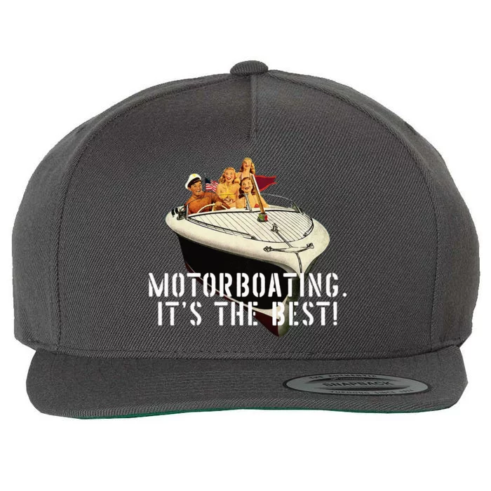 Funny Motorboating Its The Best Wool Snapback Cap