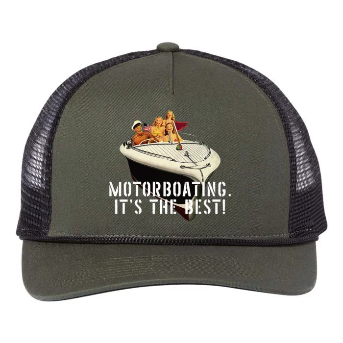 Funny Motorboating Its The Best Retro Rope Trucker Hat Cap