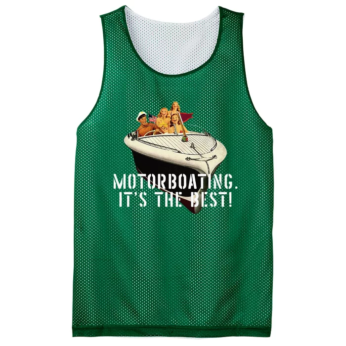 Funny Motorboating Its The Best Mesh Reversible Basketball Jersey Tank