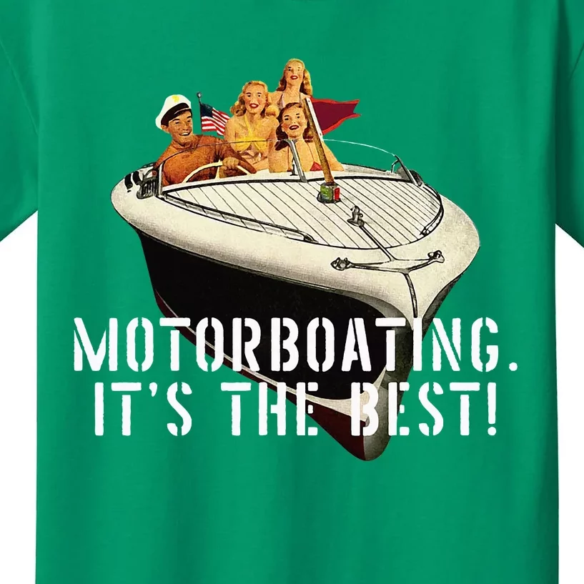 Funny Motorboating Its The Best Kids T-Shirt